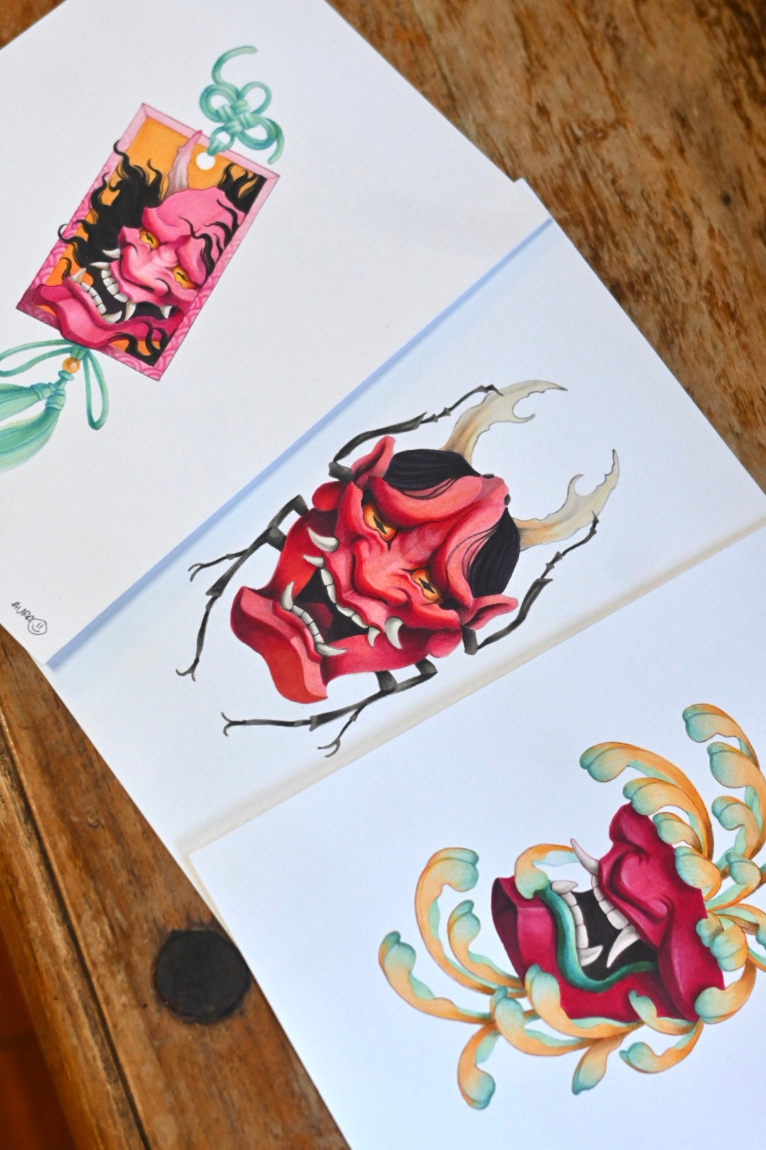 A5 Hannya prints (set of 3)